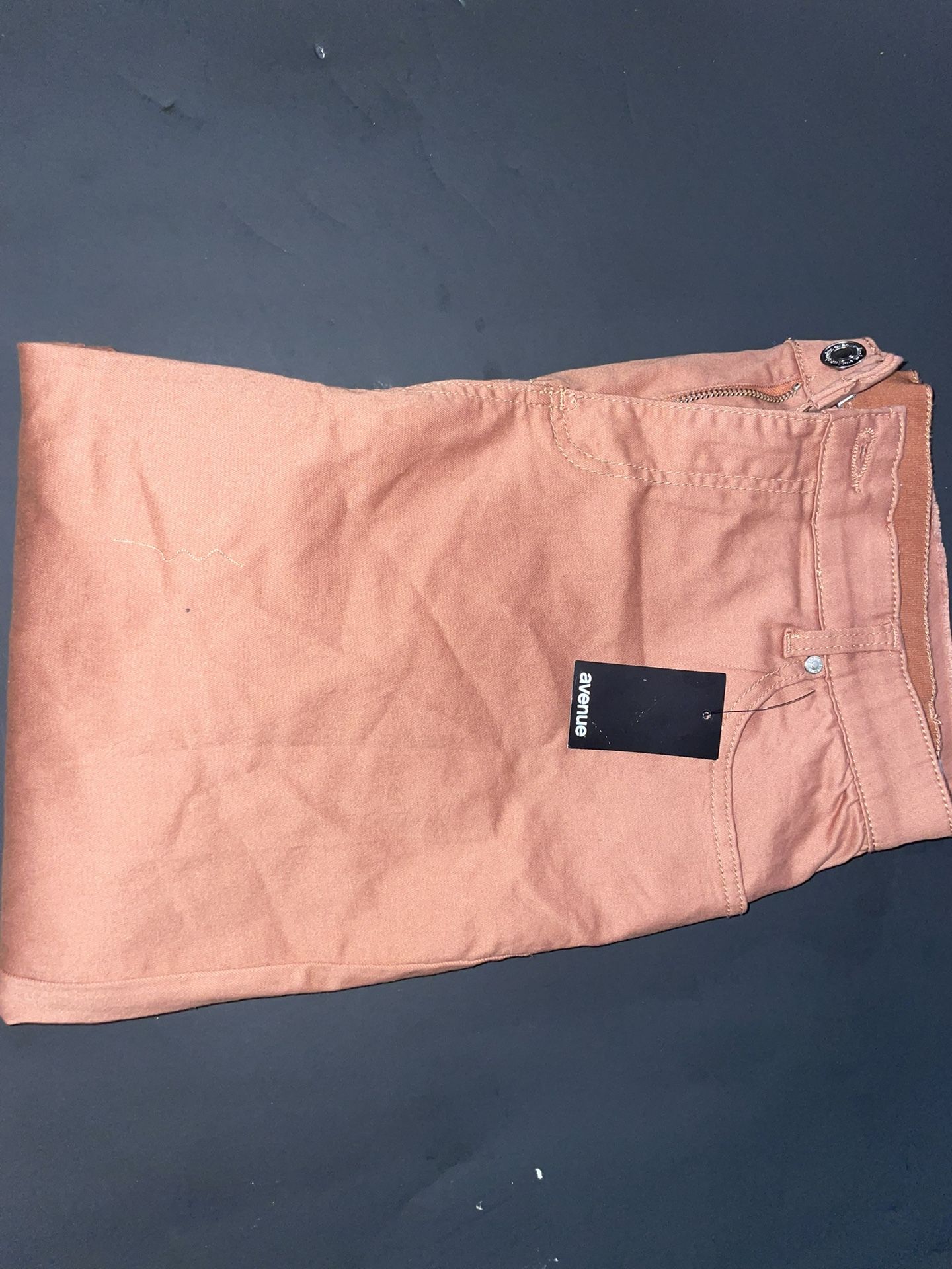 Avenue Size 18 Nutmeg Crop Jeans