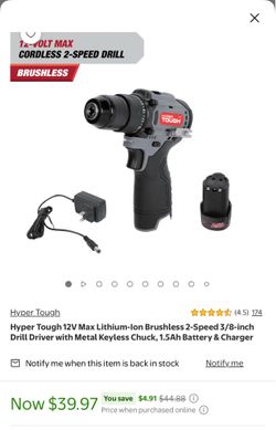 Hyper Tough 12V Brushless 3/8-inch Drill Driver