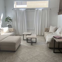 Pottery Barn Chesterfield Sofa And Beautiful Tables
