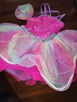 Pink Tutu Dress With Head Piece