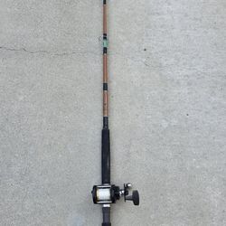 Saltwater fishing rod and reel.  Penn