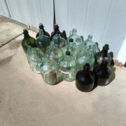 Glass Jugs And Bottles - 4 Wine Making - FREE