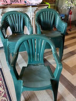 Green Plastic Chairs!