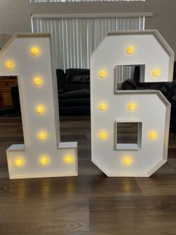 Light-Up Number “16” 3ft