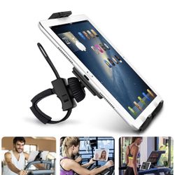 NEW! Universal Handlebar Mount for iPad – iPhone - Tablet – Anti-Shock 360 Degree 3.5” to 12” Expandable Pole Strap Phone Holder Cradle for Indoor Cyc