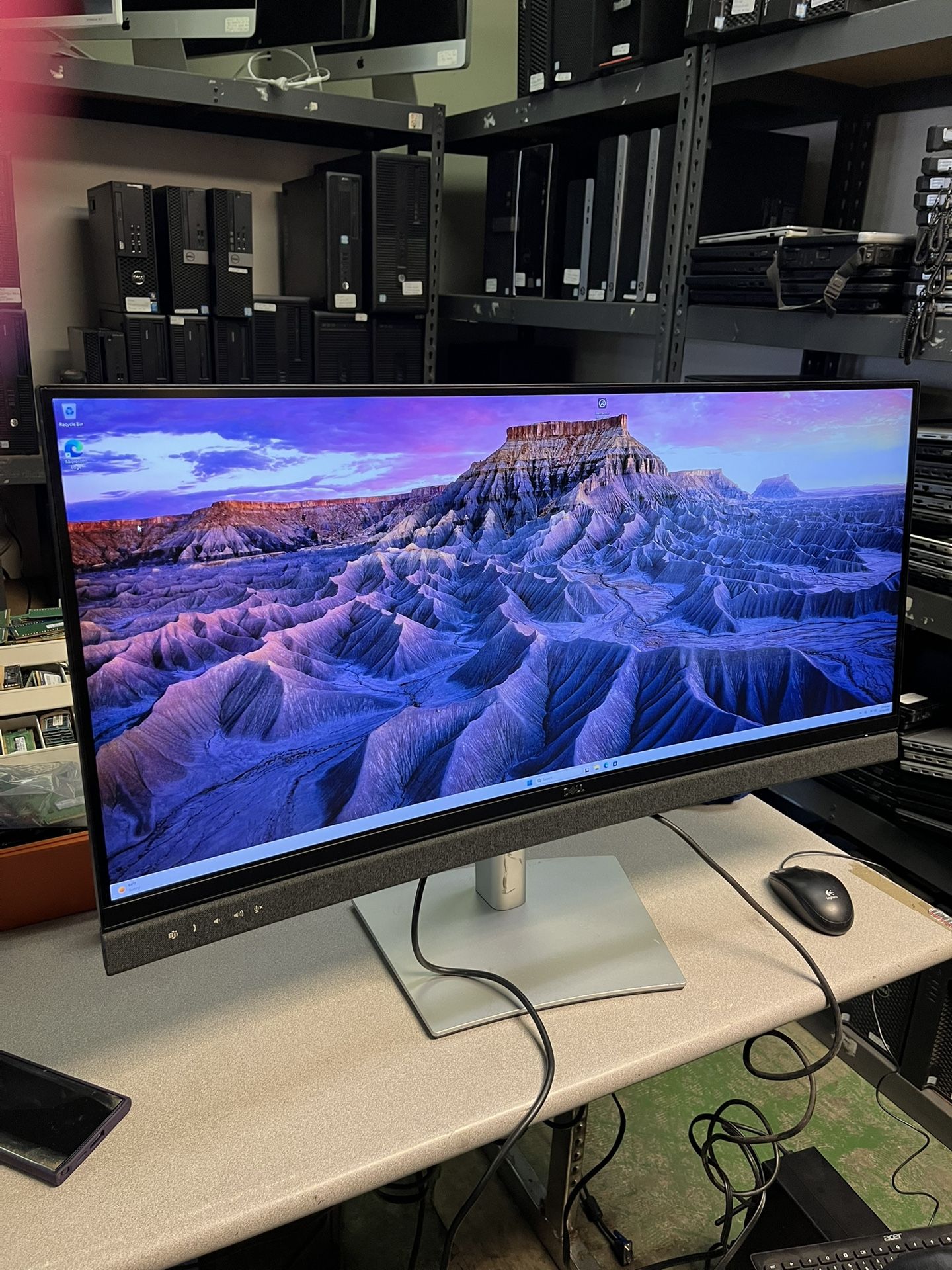 Dell C3422We 34.1 Qhd Wide 1440P Wqhd Curved Screen Edge Wled Lcd Monitor - 21:9 - Platinum Silver