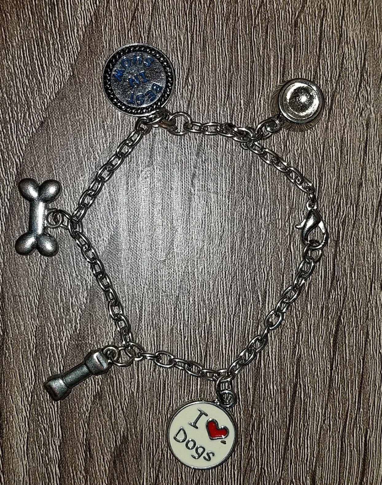 Love my dog charm Bracelet