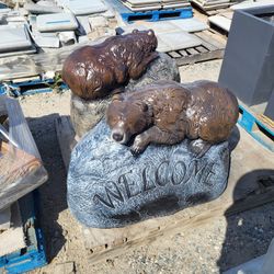 CONCRETE CEMENT WELCOME BEAR 🐻 $300 EACH