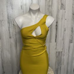 Fashion Nova Yellow Dress 
