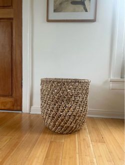 Natural Fiber Woven Basket 17”H x 17”D