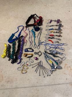 Climbing Gear Lot-QuickDraws,Carabiners,& Protection