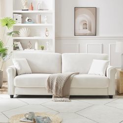 Modern Loveseat Sofa for Living Room, Love Seater Sofa, Love Seater Sofa, Small Sofa for Living Room, Bedroom, Office and Small Space (Off White)