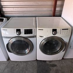 White Samsung Washer And Electric Dryer