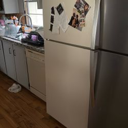 White Working Refrigerator 