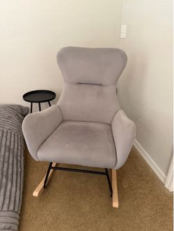 Grey nursery rocking chair