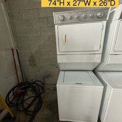 Whirlpool Washer And Dryer Stacked Combo 27”W Electric (#257)