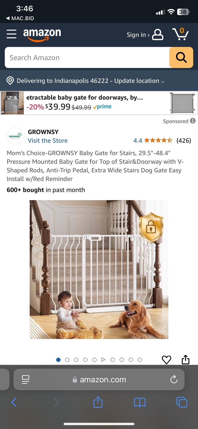 GROWNSY Safety Gate