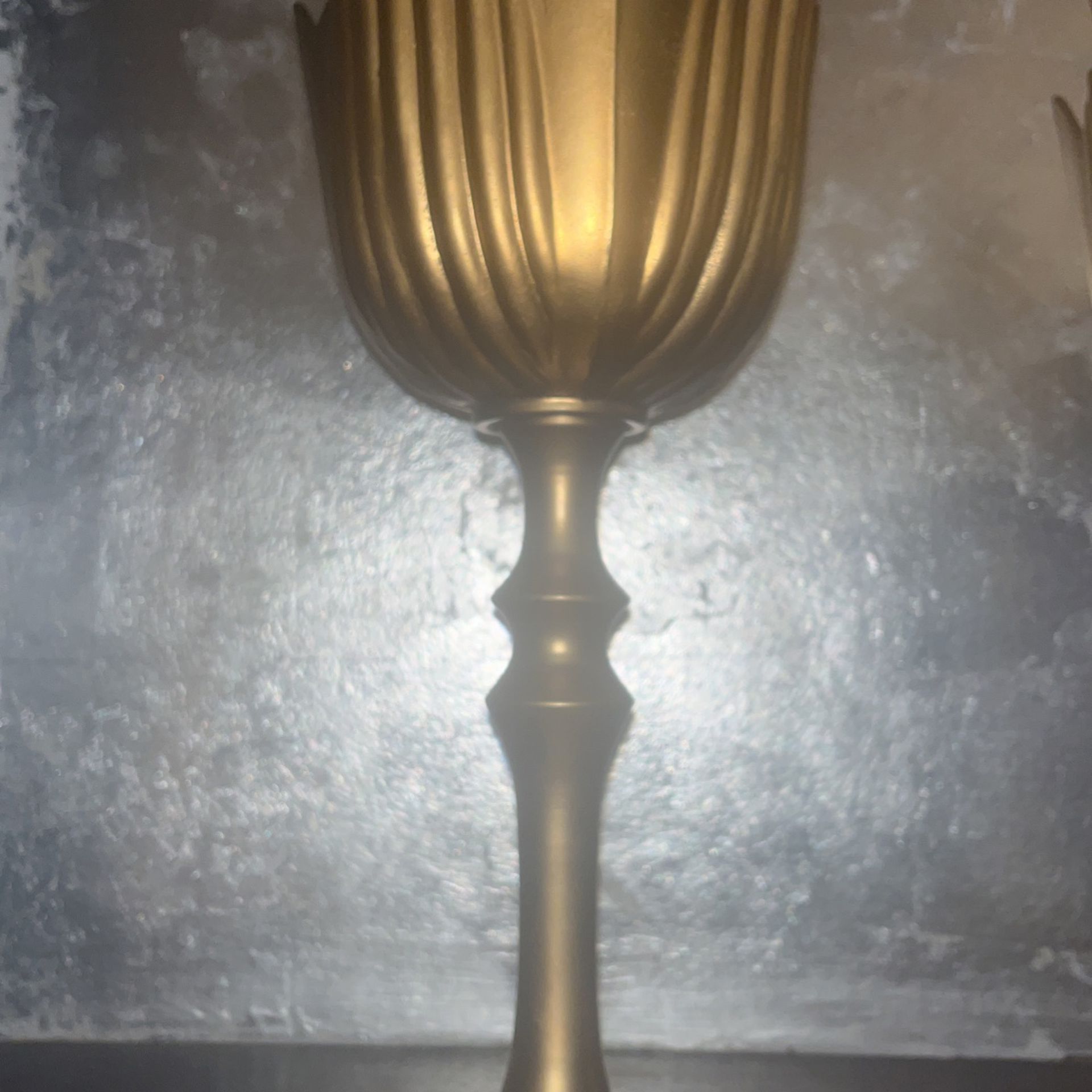 Large Gold Glass Candle Holders