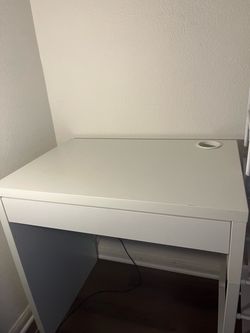 White office desk