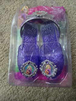 Disney Princess Dress Up Accessory Set Rapunzel Tiara and Shoes  Comb Set for Little Girls Role Play