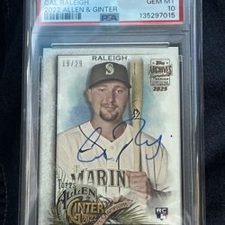 🔥 CAL RALEIGH PSA 10 AUTO /29 – LOW POP 🔥 💥 2025 Topps Archives Signature Series (2022 Allen & Ginter Buyback) 💥