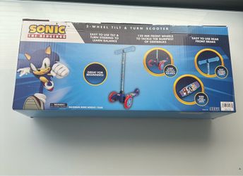 Sonic The Hedgehog 3 Wheel Tilt And Turn Scooter