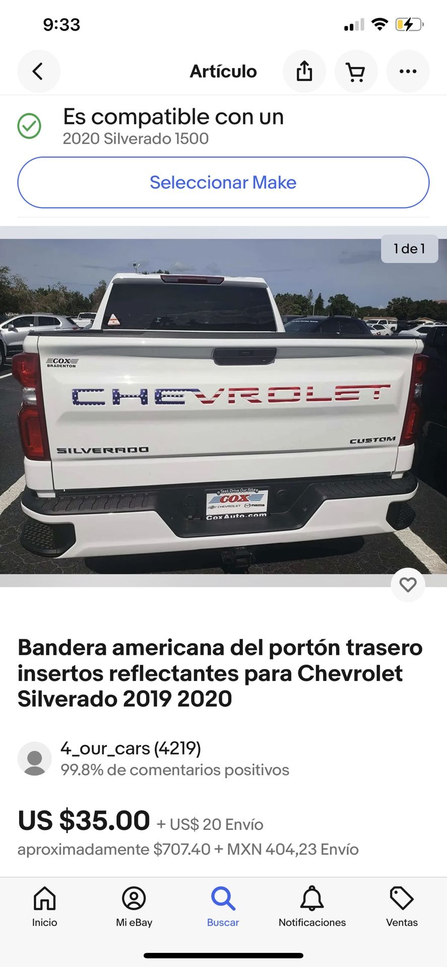 Silverado Tailgate 2019+ Letters