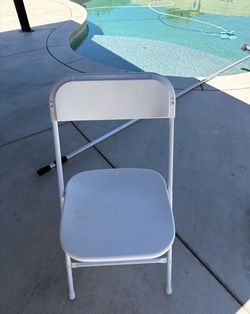 White Plastic Folding Chair
