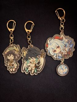 Genshin Venti + Ganyu double-sided Keychains