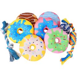 New in bag Dog Toys for Small Dogs, 9 Pack Small Dog Toys, Colorful Donut Puppy Toys and Durable Ropes Puppy Chew Toys, Non-Toxic and Safe