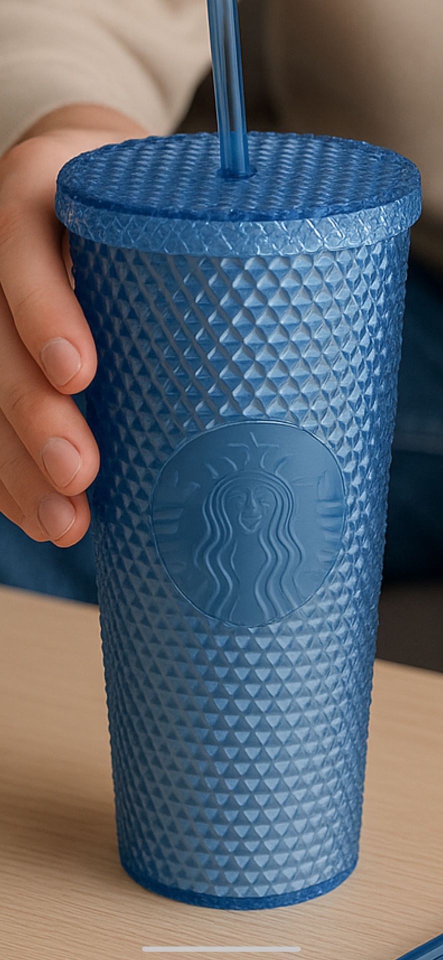 Starbucks Blue Jeweled Studded Tumbler 24 oz – No Straw