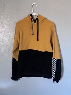 Colorblock Checkered Pullover Hoodie