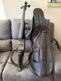 Cecilio Electric Cello 4/4 4-String Black w/ Bow & Gig Bag
