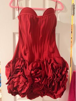 Fashion Nova red rose dress