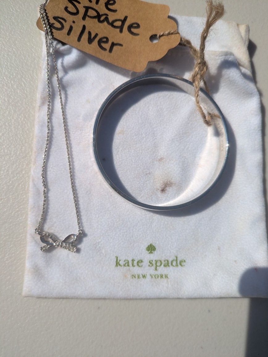 Kate Spade Silver Bracelet And Necklaces