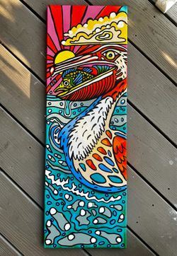 Pelican acrylic painting
