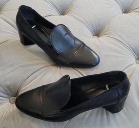 Pierre Hardy Black Leather Loafer Pumps Teardrop Heel Women Shoe 39 9 Italy $895