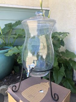 Set of 3 glass Sur La Table Beverage Jars