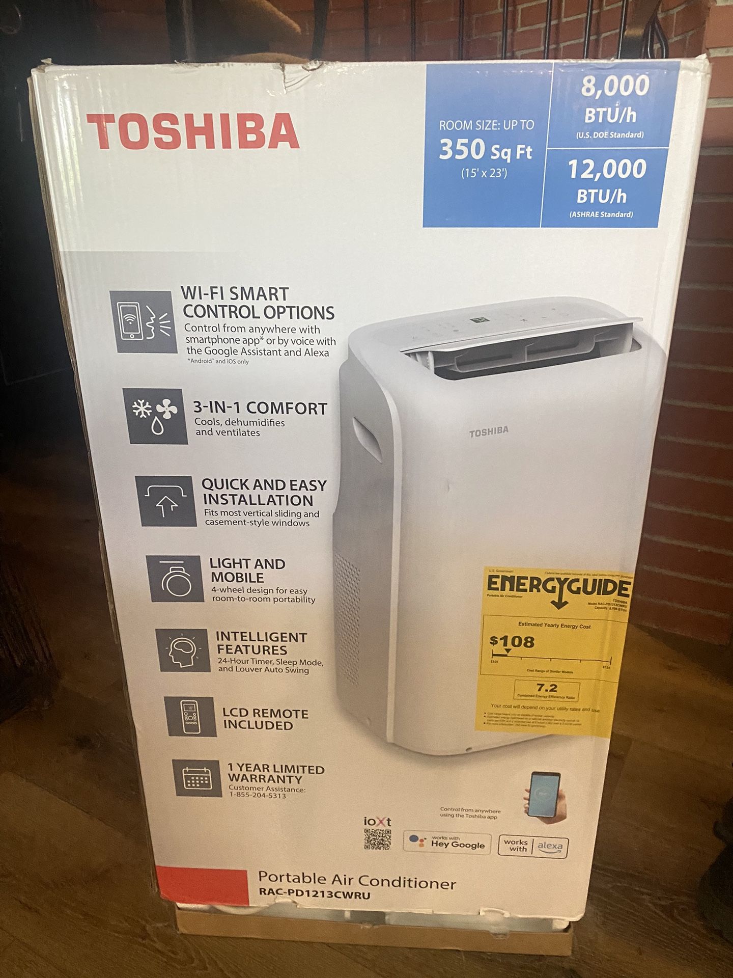 Toshiba Portable AC Unit 12000 BTU $125.00