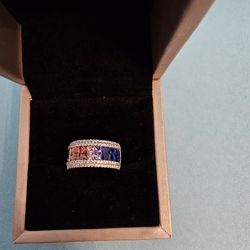 Sapphire & STERLING ring