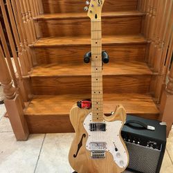 Squier Classic Vibe Thinline Telecaster (Mint) W/ Fender Amp