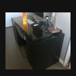 Vanity Desk With Glass Top