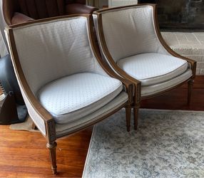 Pair of French Louis XVI Style Accent Chairs