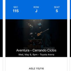 Aventura Concert Tickets 