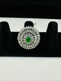 Adjustable Fashion Ring In Cubic Zirconia 