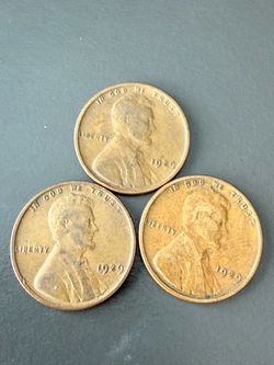 3 of the 1929 Wheat pennies