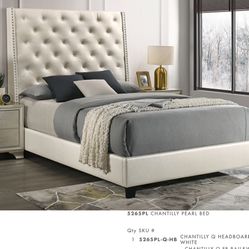 Brand New Queen Size Pearl 6foot Tall Bed Frame With New Mattress Set/Fast Delivery