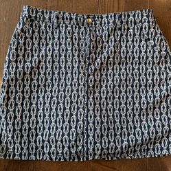 NWT Women’s Size 12 Cotton blend Skort, Croft & Barrow, Nautical Rope print $20