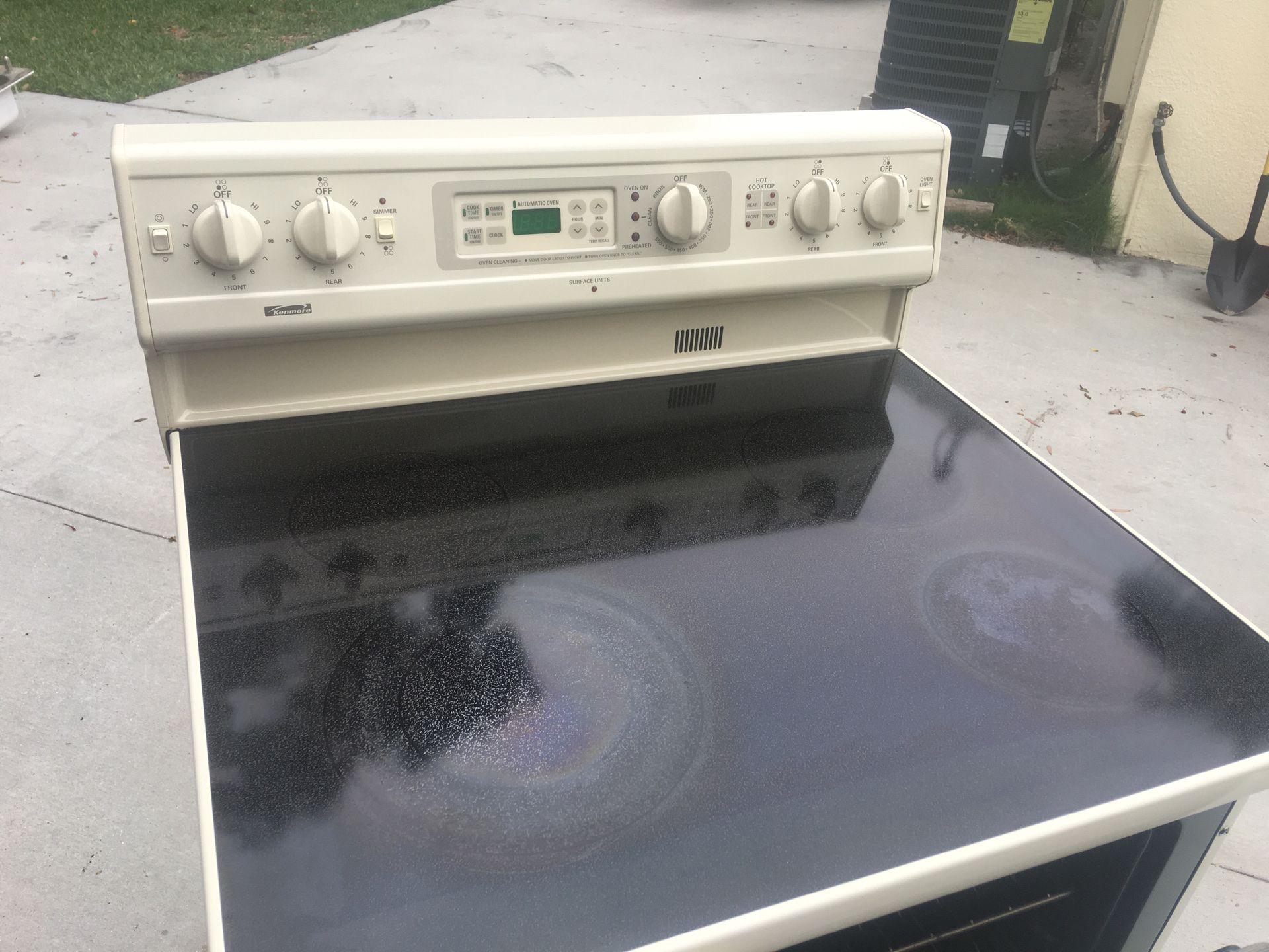 Kenmore self cleaning stove/oven 4Burner Glass top for Sale in West Palm Beach, FL OfferUp