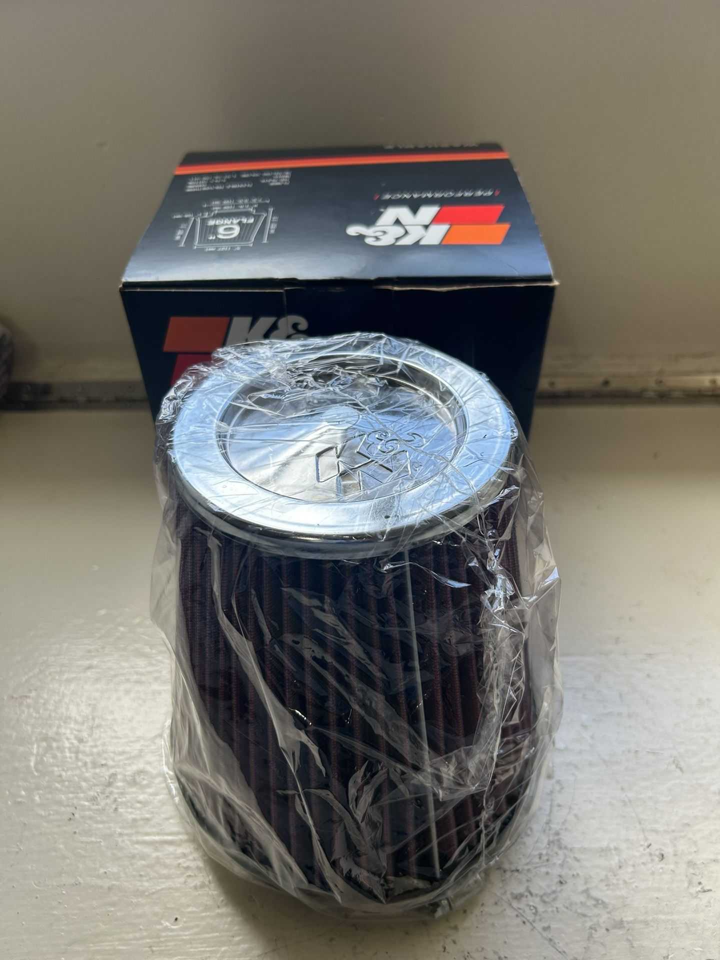 K&N High-Flow Original Lifetime Universal Clamp-On Air Filter